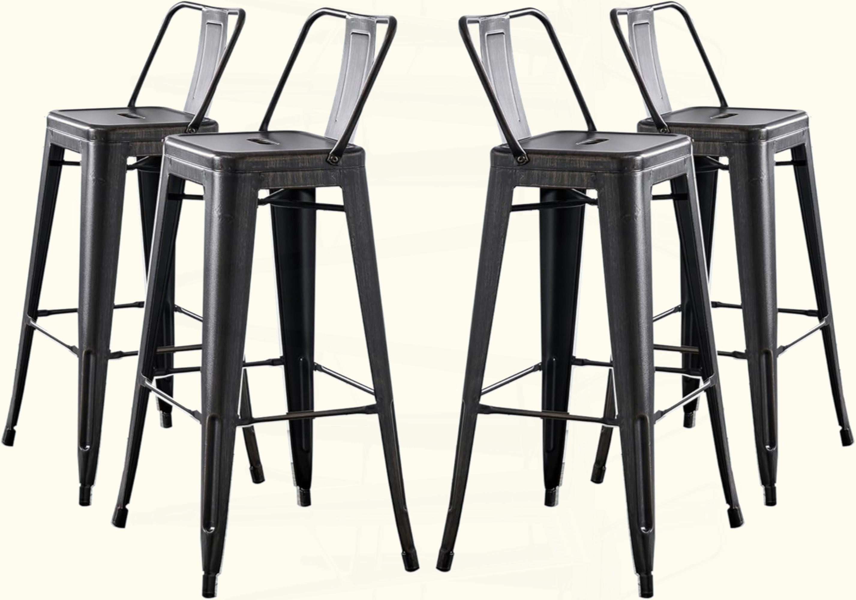 17 Stories 30" Sanded Matte Black Industrial Contemporary Rustic Metal